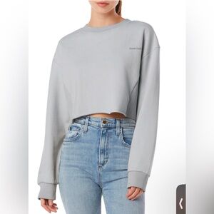 Favorite Daughter Gray Cropped Sweatshirt
